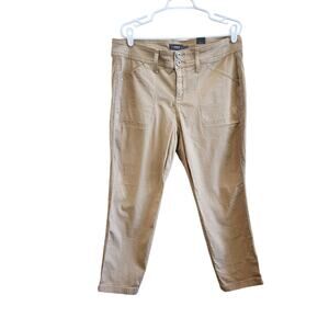Torrid Mid Rise Slim Straight Leg Chino Pants Flat Fronts Khaki Size 14